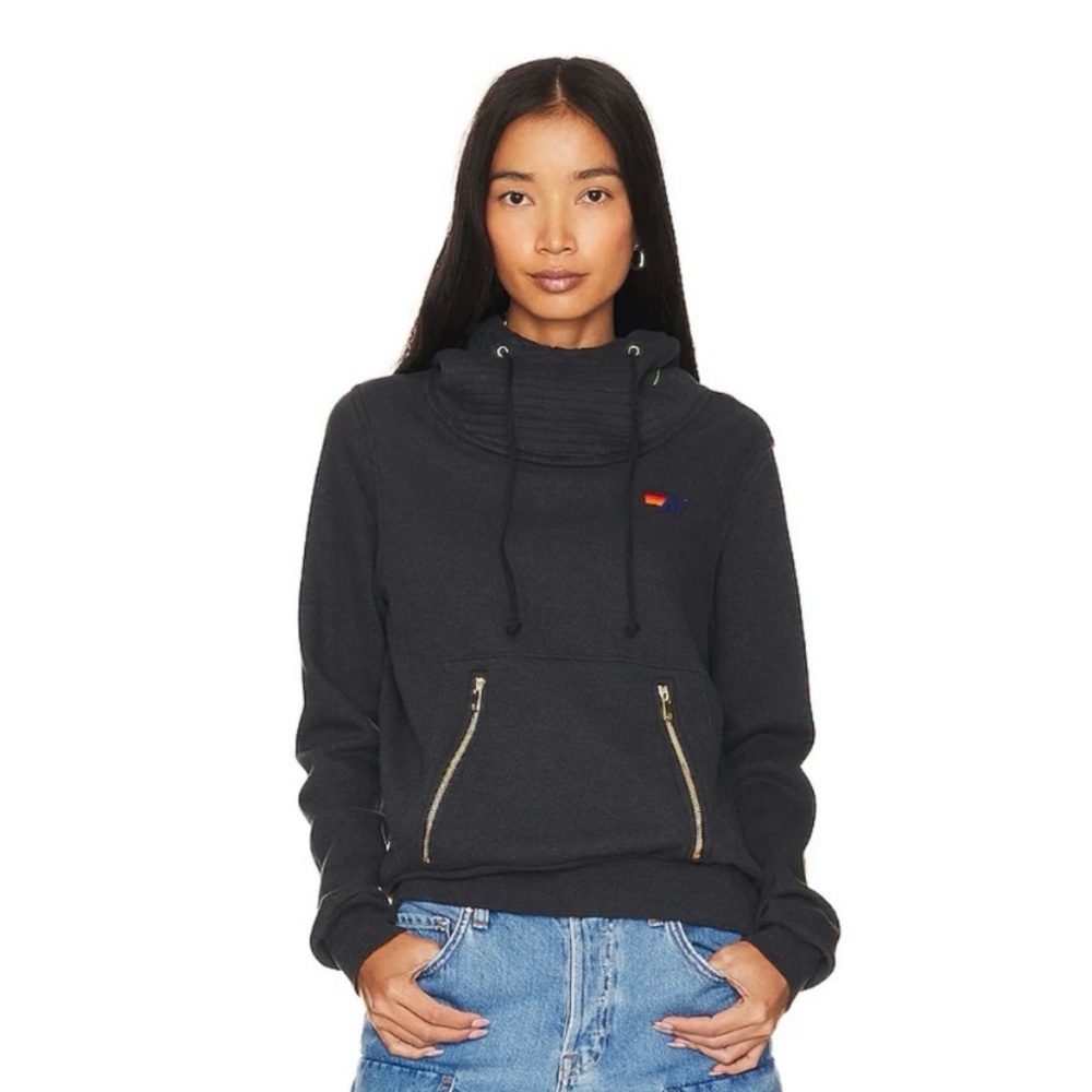 Aviator Nation Ninja Hoodie in charcoal XS